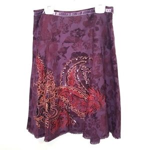 NEW  ESPRIT Boho Embroidered Skirt BNWT
